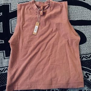 Skims “cotton rib mock neck tank”